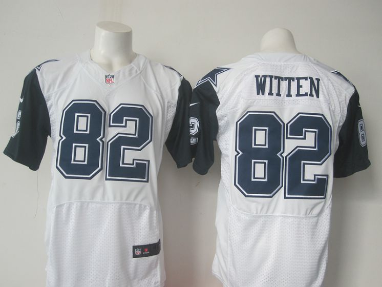 Dallas Cowboys 82 Witten White Elite Nike NFL Jersey